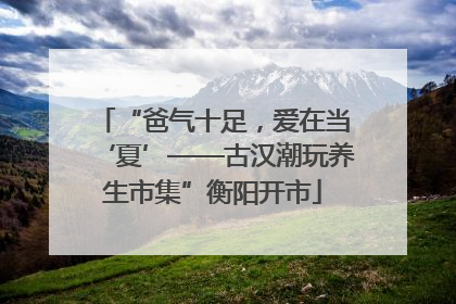 “爸气十足，爱在当‘夏’——古汉潮玩养生市集”衡阳开市