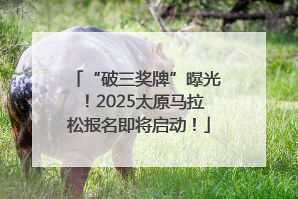 “破三奖牌”曝光！2025太原马拉松报名即将启动！
