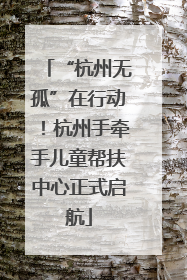 “杭州无孤”在行动！杭州手牵手儿童帮扶中心正式启航