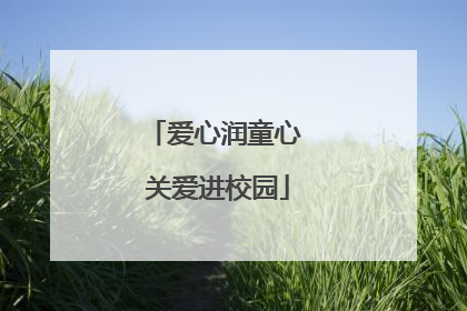 爱心润童心 关爱进校园