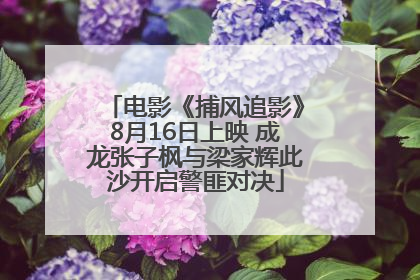 电影《捕风追影》8月16日上映 成龙张子枫与梁家辉此沙开启警匪对决