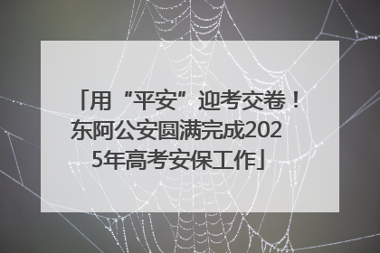 用“平安”迎考交卷！东阿公安圆满完成2025年高考安保工作