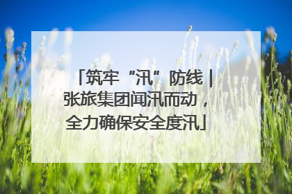 筑牢“汛”防线｜张旅集团闻汛而动，全力确保安全度汛
