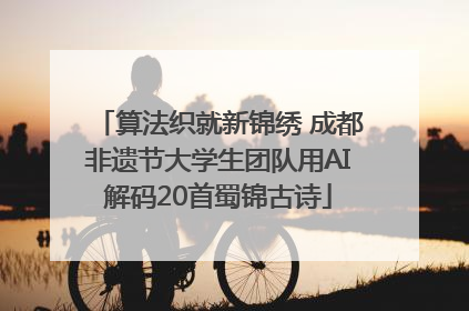 算法织就新锦绣 成都非遗节大学生团队用AI解码20首蜀锦古诗