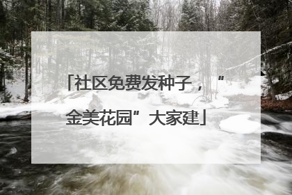 社区免费发种子，“金美花园”大家建