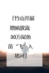 竹山开展增殖放流 30万尾鱼苗“飞”入堵河