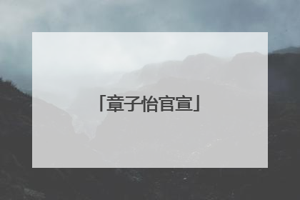 章子怡官宣