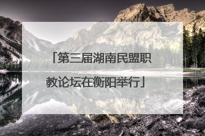 第三届湖南民盟职教论坛在衡阳举行