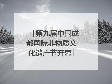 第九届中国成都国际非物质文化遗产节开幕