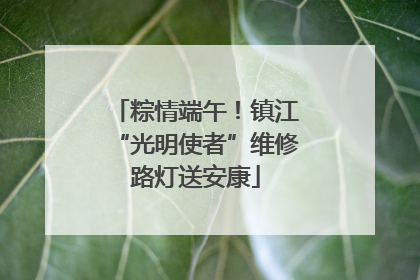 粽情端午！镇江“光明使者”维修路灯送安康