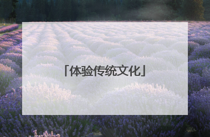 体验传统文化