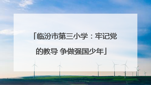 临汾市第三小学：牢记党的教导 争做强国少年