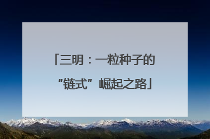 三明：一粒种子的“链式”崛起之路