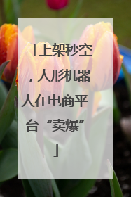 上架秒空，人形机器人在电商平台“卖爆”