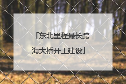 东北里程最长跨海大桥开工建设