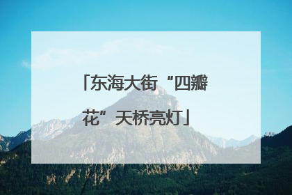 东海大街“四瓣花”天桥亮灯