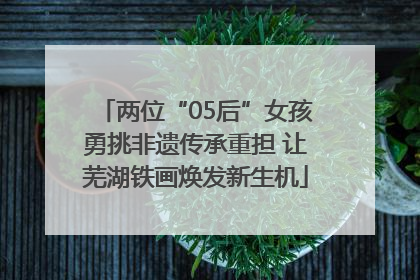 两位“05后”女孩勇挑非遗传承重担 让芜湖铁画焕发新生机