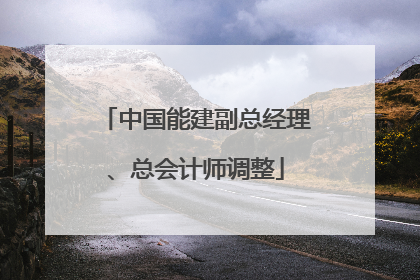 中国能建副总经理、总会计师调整