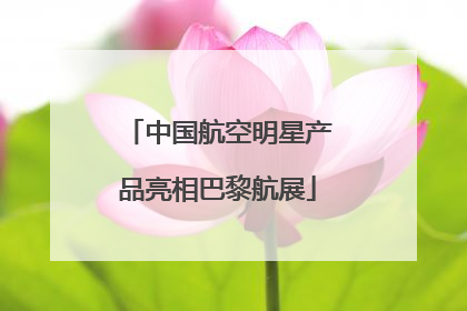 中国航空明星产品亮相巴黎航展