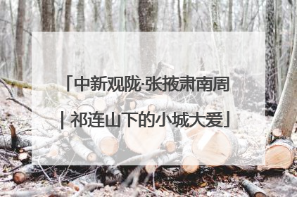 中新观陇·张掖肃南周｜祁连山下的小城大爱