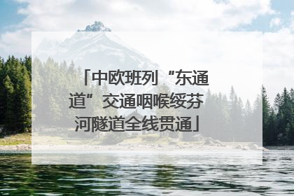 中欧班列“东通道”交通咽喉绥芬河隧道全线贯通