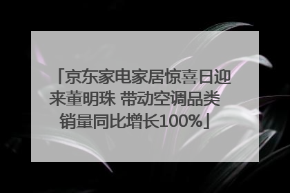 京东家电家居惊喜日迎来董明珠 带动空调品类销量同比增长100%