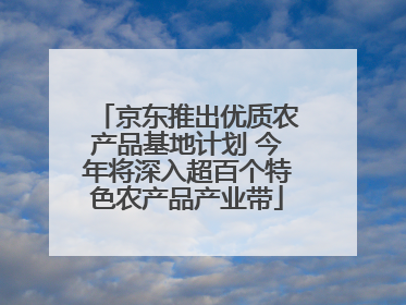 京东推出优质农产品基地计划 今年将深入超百个特色农产品产业带