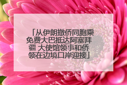 从伊朗撤侨同胞乘免费大巴抵达阿塞拜疆 大使馆领事和侨领在边境口岸迎接