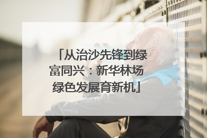 从治沙先锋到绿富同兴：新华林场绿色发展育新机