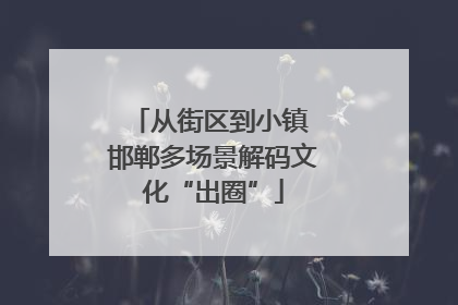 从街区到小镇 邯郸多场景解码文化“出圈”