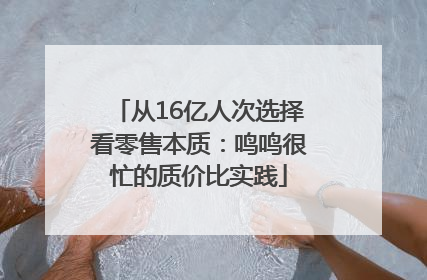 从16亿人次选择看零售本质：鸣鸣很忙的质价比实践