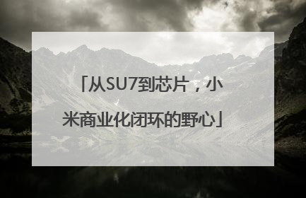 从SU7到芯片，小米商业化闭环的野心