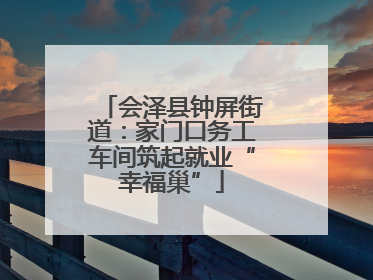 会泽县钟屏街道：家门口务工车间筑起就业“幸福巢”
