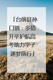 台前县孙口镇：多措并举护航高考助力学子逐梦前行