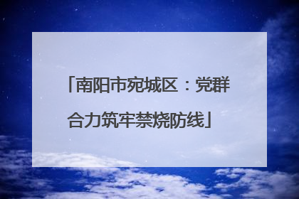 南阳市宛城区：党群合力筑牢禁烧防线