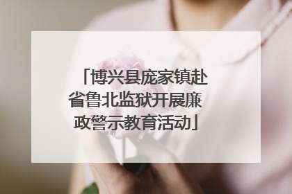 博兴县庞家镇赴省鲁北监狱开展廉政警示教育活动