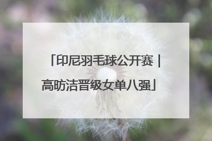 印尼羽毛球公开赛｜高昉洁晋级女单八强