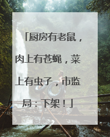 厨房有老鼠，肉上有苍蝇，菜上有虫子，市监局：下架！