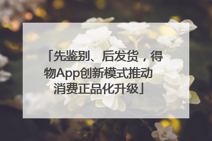 先鉴别、后发货，得物App创新模式推动消费正品化升级