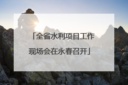 全省水利项目工作现场会在永春召开