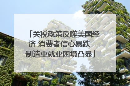 关税政策反噬美国经济 消费者信心暴跌 制造业就业困境凸显