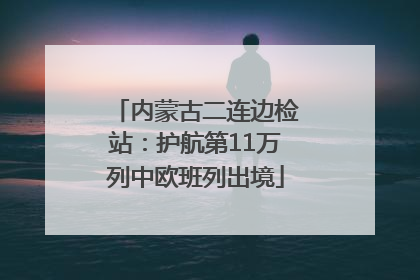 内蒙古二连边检站：护航第11万列中欧班列出境