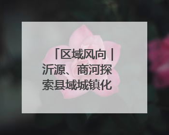 区域风向｜沂源、商河探索县域城镇化“双样本”