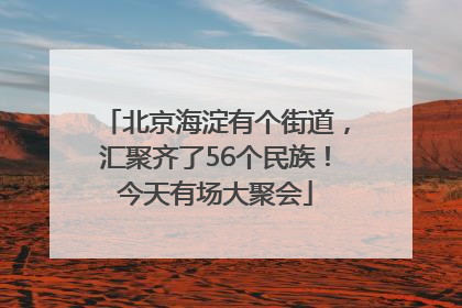 北京海淀有个街道，汇聚齐了56个民族！今天有场大聚会