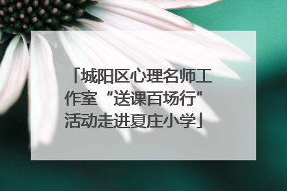 城阳区心理名师工作室“送课百场行”活动走进夏庄小学