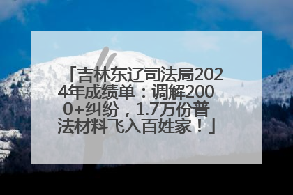 吉林东辽司法局2024年成绩单：调解2000+纠纷，1.7万份普法材料飞入百姓家！