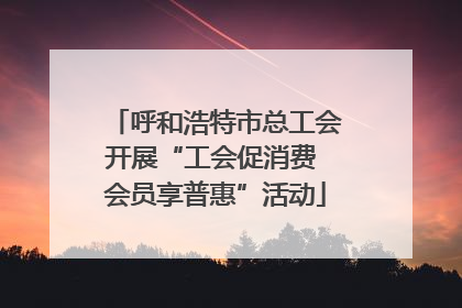 呼和浩特市总工会开展“工会促消费 会员享普惠”活动
