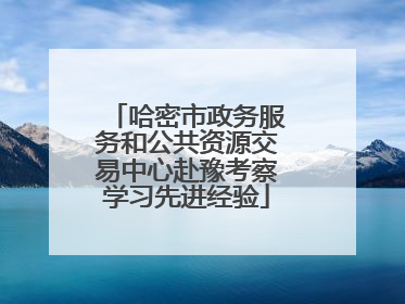 哈密市政务服务和公共资源交易中心赴豫考察学习先进经验