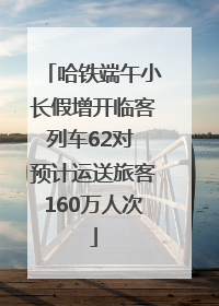 哈铁端午小长假增开临客列车62对 预计运送旅客160万人次
