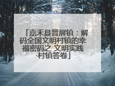 嘉禾县晋屏镇：解码全国文明村镇的幸福密码之 文明实践·村镇答卷